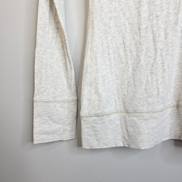 Y2k Mossimo Supply Co. Heather Gray V-Neck Long Sleeve Top - XL - Picture 2 of 5